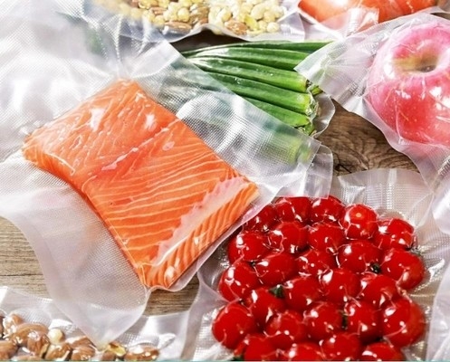 کیسه پلاستیکی PE Hot Seal QS غذای منجمد سفارشی نام تجاری بدون BPA
